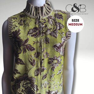 Christopher & Banks Zip-Front Knit Sweater Vest – Size Medium